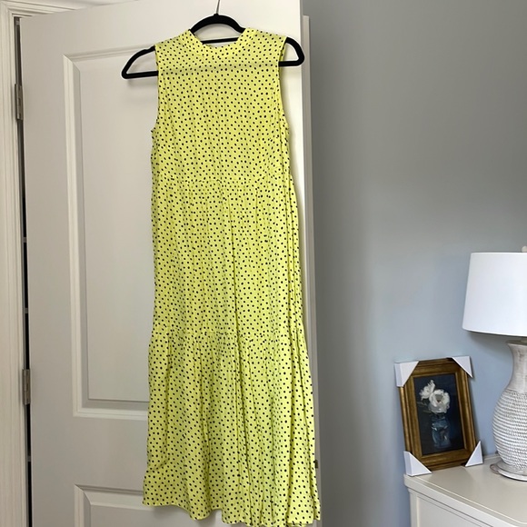 Mango neon yellow Polka dot dress size S - Picture 1 of 3